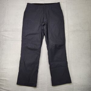Orvis Fleece Lined Pants Mens 32x30 Black Nylon Stretch Hiking Performance Cargo